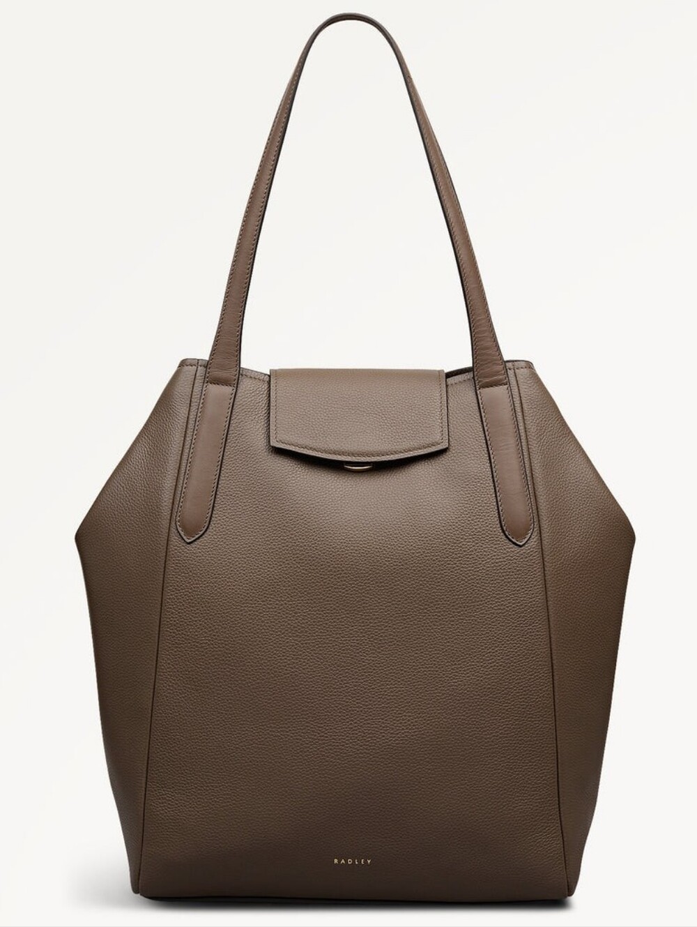 Radley London Knightsbridge Court Leather Large Flapover Tote Bag Coffee NWT